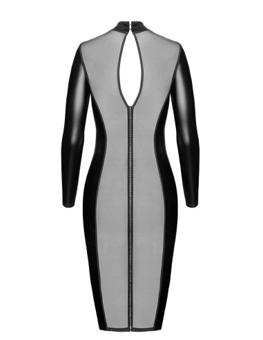 Robe fuseau Crystal F371 - Noir Handmade